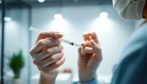 Fettwegspritze Zürich: Medical specialist performing a precise injection for fat reduction in a professional clinic setting.