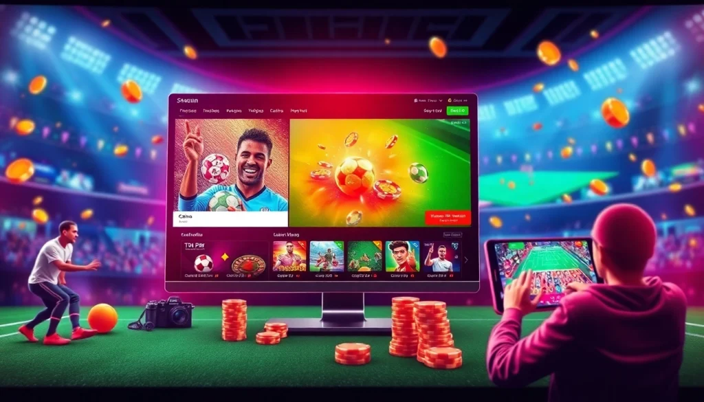 Kheloyaar mobile app in use, highlighting sports betting and casino games on a bright,