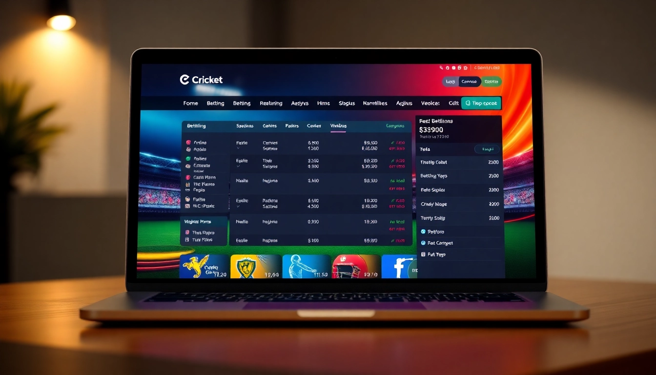 Cricbet99 login process on a sleek digital device showing betting dashboard with cricket