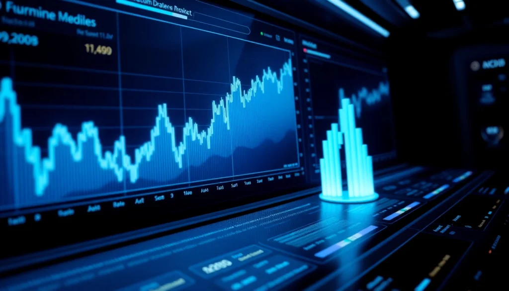 Dynamic aicoin trading platform with real-time market charts and data analysis for investors
