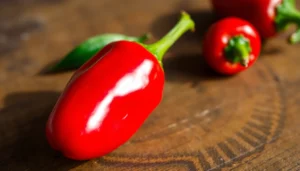 Fresh Chilli Whole showcasing vibrant red color and glossy texture for culinary use